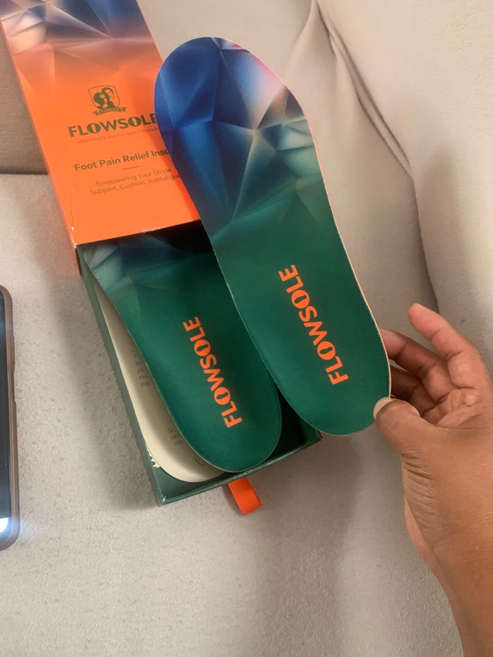 Flowsole Orange Foot Pain Relief Insole - Men - Picture 5 of 7
